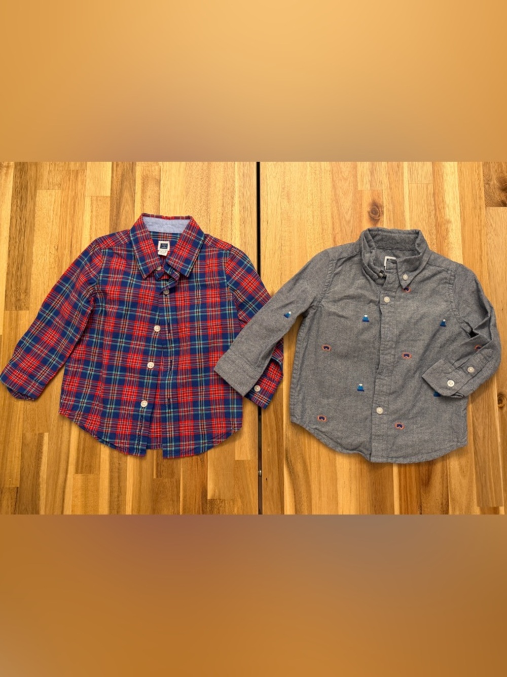 2 Janie & Jack Button Downs